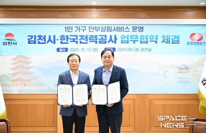 김천시-한전 김천지사, AI 기반 스마트 돌봄 협약 체결