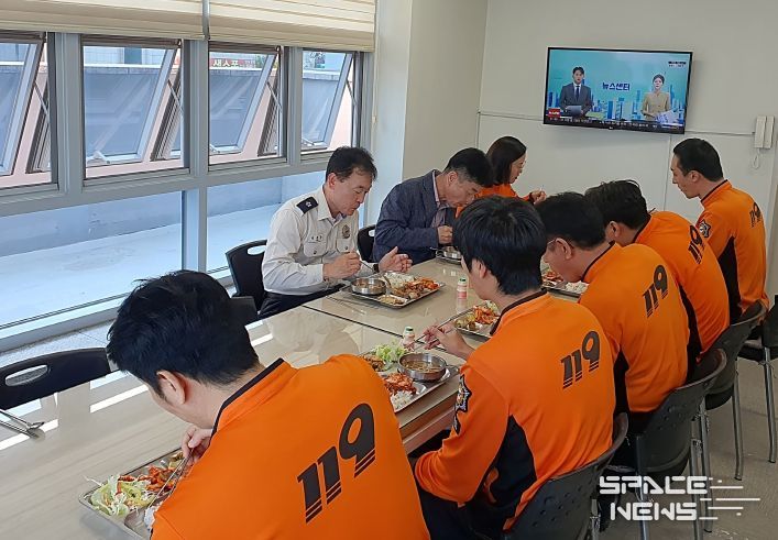 대전소방본부장, 119안전센터 구내식당 소통