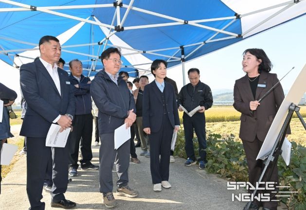 공주시 벼 수확·수매 현장 방문