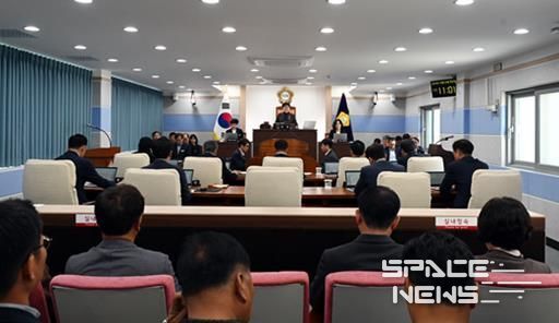 10월30일 열린 제288회 남해군의회 임시회 제2차 본회의 전경