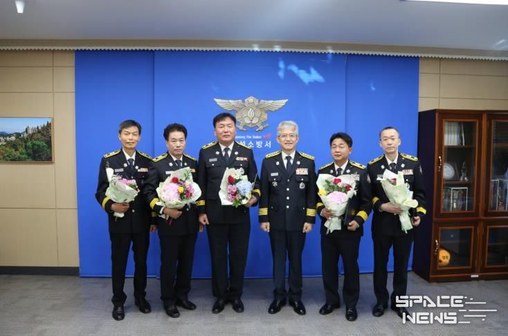 홍성소방서, 5명 소방경 진급...“헌신과 노고에 감사드립니다”