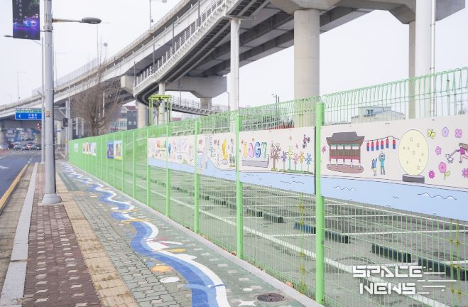 계양아라온~황어장터 역사문화센터 보행유도(디자인 벽화 및 바닥 유도선)